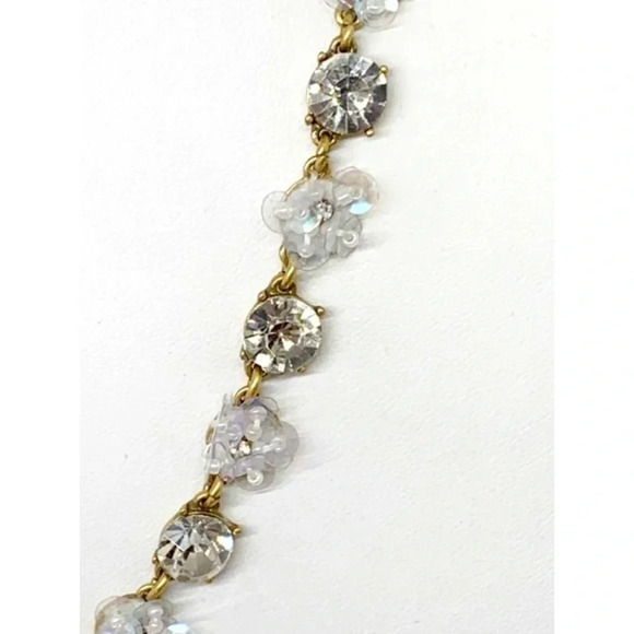 Ann Taylor Rhinestone Crystal Sequin Necklace - Picture 3 of 3